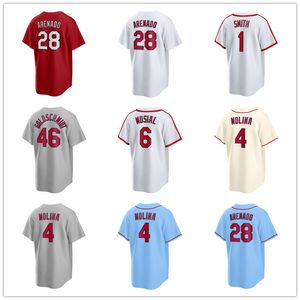 Jerseys de béisbol personalizados Hombres Mujeres Jóvenes 52 Matthew Liberatore 31 Lance Lynn 32 Steven Matz 39 millas Mikolas 53 Andre Pallante 59 JoJo Romero Ryan Tepera Zack Thompson