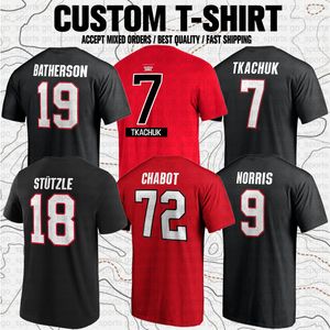 T-Shirt personnalisé de marque pour Fans de Club de sport de Hockey des états-unis, Brady Tkachuk Chabot Claude Giroux Tim Stutzle Vladimir Tarasenko