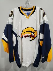 Maillot de hockey blanc CCM Buffalo Sabres personnalisé, point cousu, ajoutez n'importe quel nom de numéro HOMME JERSEYS DE HOCKEY ENFANT XS-5XL