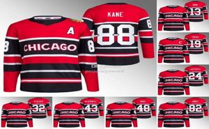 Ropa universitaria personalizada Chicago Patrick Kane Blackhawks 2022 Jersey retro inverso Jonathan Toews Seth Jones Max Domi Sam Lafferty Cale6794465