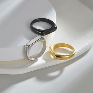 Lettres gravées personnalisées, bijoux de mariage, Logo Laser, anneaux en acier inoxydable plaqué or, breloque unisexe, accessoire de mode