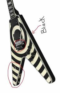 Guitarra eléctrica Flying V personalizada zakk en Pics0123455998636