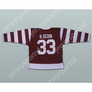 Maillot de hockey personnalisé HENRIK SEDIN 33 MILLIONAIRES DE VANCOUVER NOUVEAU Top cousu S-M-L-XL-XXL-3XL-4XL-5XL-6XL