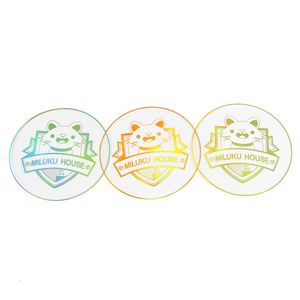 Holograma personalizado Clear Logo Adhesivo Adhesivo Etiquetas Impreso Colorido Rainbow Holográfico Etiqueta Transparente Etiqueta