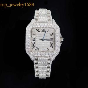 Iced iced Out VVS 1 / VS1 GRA Répondre certifié Répondre Moisanite Diamond Buss Down Hiphop Jewelry Watch Pass Testervvs