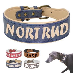 Grand collier de chien personnalisé en cuir, colliers personnalisés pour animal de compagnie moyen, personnalisé pour s, nom imprimé, ID 211022