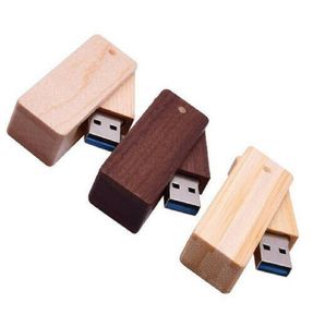 LOGO LOGO DE MADERA PARTE GIRADA DE MADERA USB 20 Memory Flash Pen Unidades 64G 128G 32G 8G 16G 1G6496318