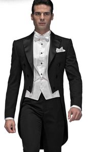 Esmoquin de boda con solapa de pico y doble botonadura, frac para novio de boda, trajes de hombre, cena de graduación, blazer, chaqueta, chaleco, pantalones a