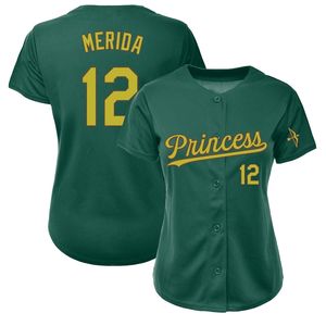 Maillot de Baseball personnalisé pour hommes et femmes, maillot de Baseball Merida Princess merida brodé vert S - XXXL