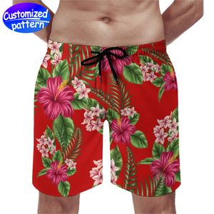 Pantalones de playa para hombre personalizados con cierre de bolsillo Transpirable, cómodo, no fácil de formar bolitas, cordón forrado con diseño de tela de malla, terciopelo melocotón informal suelto, 170 g, rojo