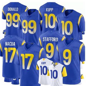 Cooper Kupp Aaron Donald 9 Matthew Stafford Eric Dickerson Tyler Higbee Puka Nacua Stetson Bennett Marshall Faulk Cobie Durant Kyren Williams Football Jerseys