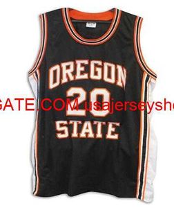 Personnalisé Hommes Jeunes femmes Vintage # 20 Gary Payton Oregon State Beavers Basketball Jersey Taille S-4XL 5XL ou personnalisé n'importe quel nom ou numéro de maillot