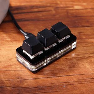 Mini clavier personnalisé usb 3 touches programmation macro clavier copie pâte coupe hid clavier mécanique pour les jeux photoshop