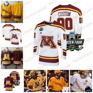 Custom Minnesota Golden Gophers Hockey Jersey 2 Jackson LaCombe Brock Faber Ryan Johnson Jaxon Nelson Jimmy Snuggerud Matthew Knies Logan Cooley Jerseys