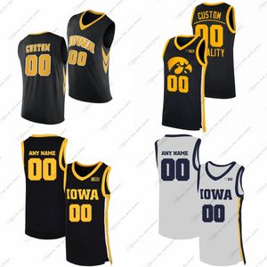 Maillots de basket-ball personnalisés NCAA Iowa Hawkeyes Dasonte Bowen Even Brauns Jovone Cater Ladji Dembele Josh Dix Owen Freeman Brock Harding Spencer Hutchison