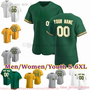 Personnalisé NCAA S-6XL Baseball 24 Rickey Henderson Jersey cousu Stephen 25 Piscotty 58 Paul Blackburn 62 Lou Trivino Chad Pinder Tony Kemp Andrew Chafin Maillots