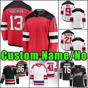 Personnalisé Hommes Femmes Jeunes New Jersey''Devils''Reverse Retro 86 Hughes Hockey Jerseys 13 Hischier 30 Brodeur 7 Dougie Hamilton 63 Jesper Bratt 17 Sharangov