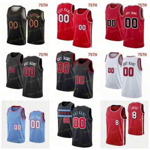 Camisetas de baloncesto impresas personalizadas 75th City Zach LaVine 8 Nikola 9 Vucevic Demar 11 DeRozan Lonzo 2 Ball 12 Ayo Dosunmu Alex 6 Caruso