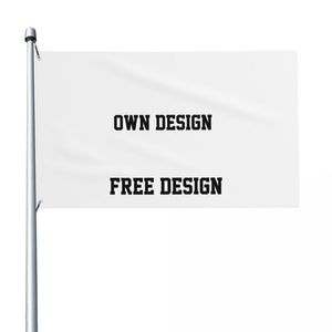 Bandera de publicidad al aire libre de diseño libre impresa personalizada 100% decoración de poliéster bandera deportiva de fiesta 90x150cm 220704