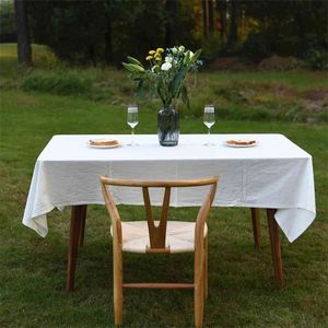 Mantel blanco Rectangular personalizado de gran tamaño 210cm cubierta de mesa de comedor redonda para eventos de boda venta al aire libre 210626