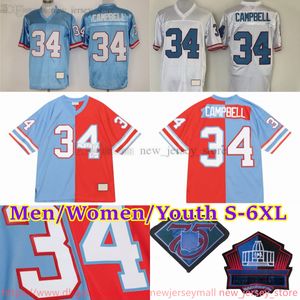 Personalizado S-6XL Retroceso 1999 Fútbol 34 Earl Campbell Jersey Stitch 1 Warren Moon 9 Steve McNair 27 EDDIE GEORGE 78 Cuyley Culp 10 Vince Young Jerseys