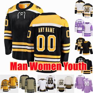 Personalizado S-6XL Filme College Hockey usa Jersey Bordado 4 Bobby Orr 63 Brad Marchand 37 Patrice Bergeron 88 David Pastrnak 71 Taylor Hall 59 Tyler Bertuzzi Jerseys