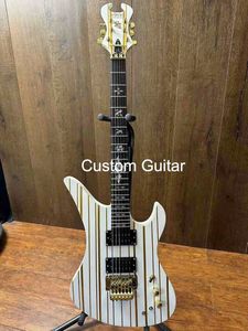 Guitarra eléctrica de bocina Schect personalizada con sistema de vibrato de doble vibración, colores amables