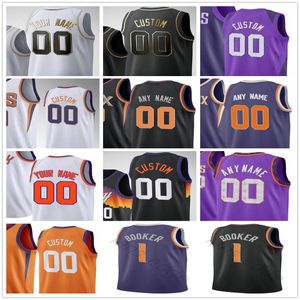 Pantalla personalizada impresa Devin 1 Booker Chris 3 Paul Deandre 22 Ayton Mikal 25 Bridges Jae 99 Crowder Hombres Mujer Niños Jóvenes Camisetas de baloncesto