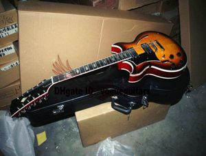 Tienda personalizada de 12 cuerdas Guitarra Guitarra izquierda Guitarra Johnny Hollow Body Jazz Electric Guitar 4472106