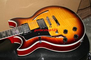 Custom Shop 12 cordes Honey Burst Flame Guitare Électrique Gaucher Livraison Gratuite