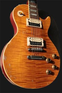 Custom Slash 5 AFD MURPHY AGED SIGNÉ Appetite For Destruction Flame Maple Top guitare 258