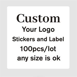 Custom Square Stickers Customized Wedding stickers Favors Boxes Labels Po Rectangle Kraft ClearLaser 220607