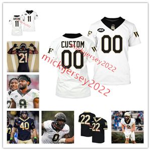 Customed Wake Forest Demon Demon Deacons Football Jersey Mens Youth Zach Ranson AJ Williams Christian Greene A.T.Perry Dashawn Jones Nick Sharpe Wake Forest Jerseys