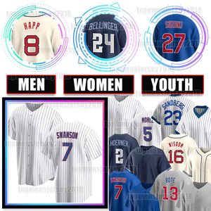 7 Dansby Swanson Jersey de béisbol Seiya Suzuki Cody Bellinger 2 Nico Hoerner Cachorros Ian Happ Patrick Wisdom Nick Madrigal Christopher Morel Ryne Sandberg Justin Steele