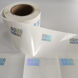 Étiquette transparente personnalisée avec logo, feuille d'hologramme, autocollant d'impression clair et étanche, estampage holographique, autocollants adhésifs en t