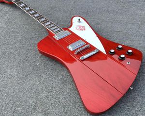 Vos Firebird Thunderbird Transparent Red Electric Guitar Mini Humbucker Pickups Chrome Quincaillerie trapézoïde MOP Fingerboard3575471