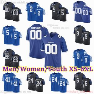 Personnalisé XS-6XL NCAA Kentucky Wildcats Football Jersey 18 Randall Cobb 1 Kelvin Joseph 4 Josh Paschal 24 Chris Rodriguez Jr. 9 Davonte Robinson 26 Brandin Echols Jersey