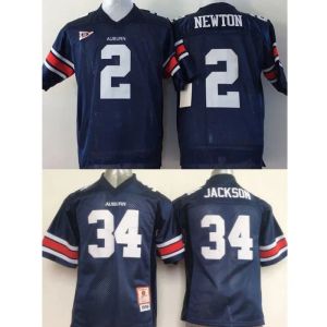 Custom Youth 2 Cameron Newton 34 Bo Jackson Custom College Auburn Tigers Jerseys Blue Kids Boys Taille Personnalisez American Football Wear