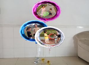 Personalizar 24quot 60 cm globos de papel de aluminio redondos imagen po impresión helio inflable diseño de logotipo publicidad diy boda cumpleaños b5450432