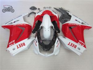 Personalizar el kit de carenados ABS para Kawasaki Ninja 250R ZX250R ZX 250 2008-2014 EX250 08-14 kits de carenado de inyección de motocicleta rojo blanco AB17