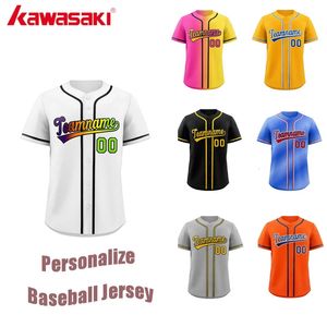 Personalice la jersey de béisbol sublimación streetwear