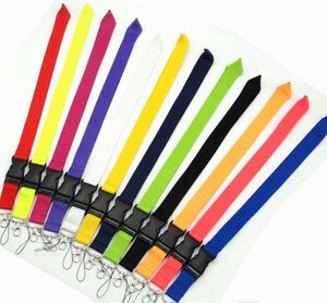 Personnalisez la mode 12 couleurs lanière vierge disponible carte d'identité de sangle de cou pour téléphone portable chaîne porte-clés NeckStrap en gros