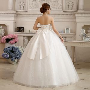 Personalizza incinta con abiti da sposa in cristallo 2018 Abito da sposa elegante abito da ballo con fiocco grande Abito da sposa