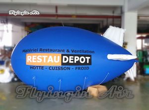 Publicidad personalizada, dirigible no rígido inflable de helio, 4m/5m/6m, globo de nave espacial flotante de aire largo para eventos al aire libre