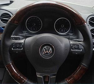 Customized Car Steering Wheel Cover leather For Volkswagen VW Golf 4 Passat B5 1996-2015 Seat Leon 1999-2015 Polo 1999-2015