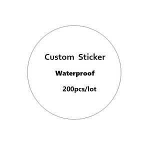 Etichette adesive personalizzate per la decorazione del regalo del logo del cerchio Etichette adesive stampate in carta patinata colorata Adesivi olografici trasparenti in vinile