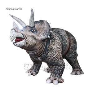 Modelo de dinosaurio inflable personalizado, Triceratops, 5m, modelo de Animal de Parque Jurásico para decoración de Fiesta Temática