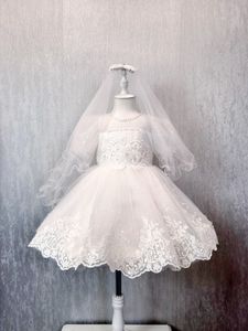 Vestido de novia personalizado para niñas y niños con tocado, vestidos de moda para niños y niñas, ropa con lazo de fiesta de alta calidad h