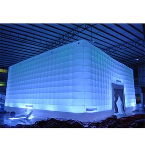 Tiras de barra LED personalizadas Gabinete brillante Carpa de cubo inflable evento exposición feria comercial Edificio sala de fiestas gigante con soplador s249I
