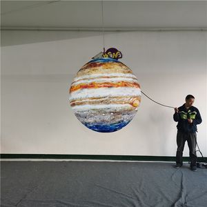 Lune gonflable de ballons gonflables de planète adaptée aux besoins du client avec la lumière de LED pour la décoration de plafond de partie de décor de publicité de 2020
